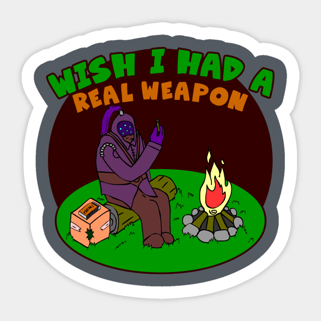 Wish I Had A Real Weapon | LoL Sticker by Shi